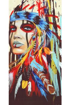 FCA5003 – RED FEATHERS FRAMED CANVAS 70x160x5