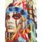 FCA5003 - RED FEATHERS FRAMED CANVAS 70x160x5