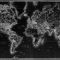 FCA5028 - WORLD MAP BLACK FRAMED CANVAS 160x100x5
