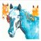 FPIG16644- ANIMALS FRAMED ART PRINTS 100x100cm (image size)